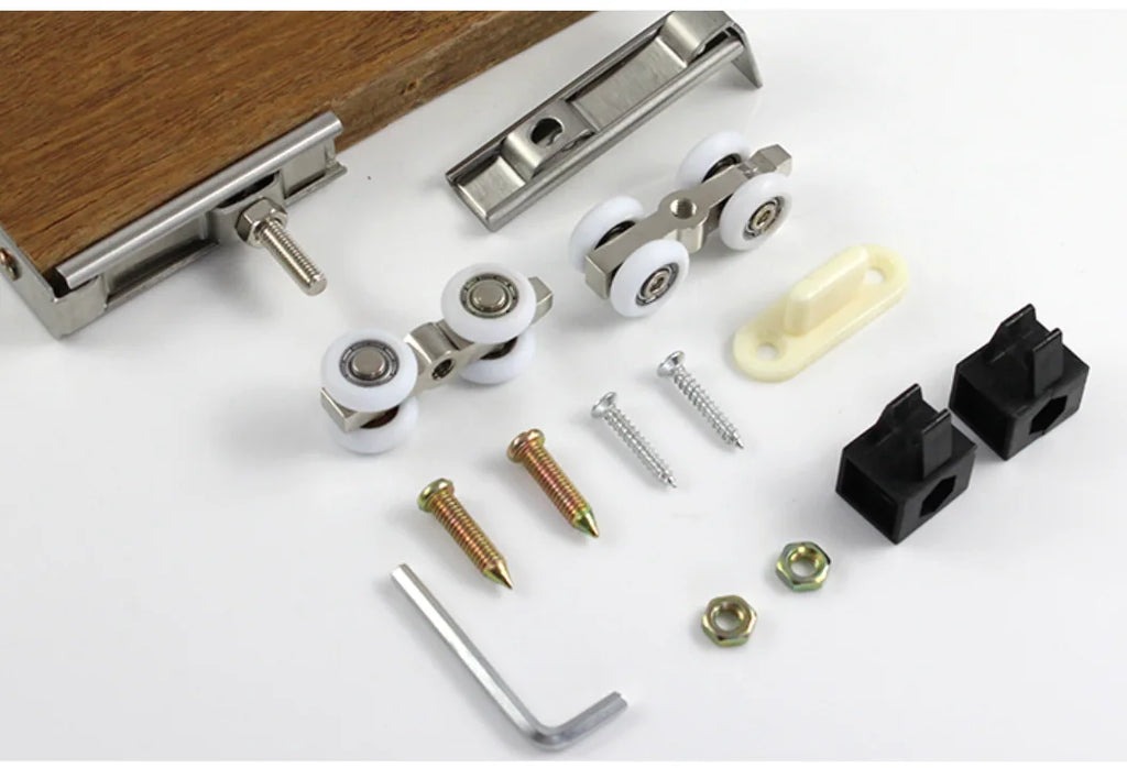 sliding door track hanging rail glass door guide mute push and pull door hanger rail Solid wood doors bathroom fold hanging door