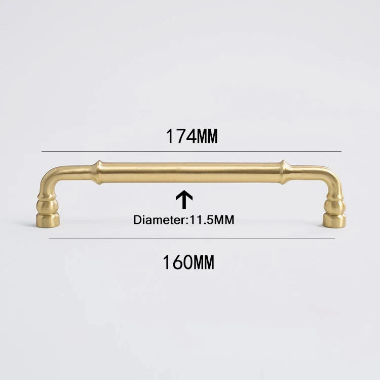 Solid Brass Cabinet Handle Sleek Furniture Hardware Kitchen Handle Dressers Wardrobe Cabinet Drawer Knobs Gold Handle