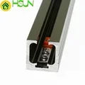 Sliding door slide rail aluminum alloy No slotting required thicken Dual track system Cam guide rail Pass through door slot