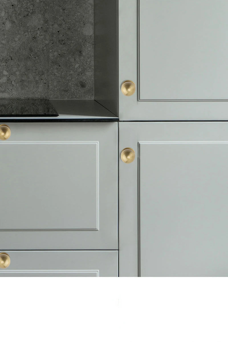 Home Wardrobe Door Pull Round Solid Brass Pulls Antique Cabinet Drawer Small Handles Modern Furniture Handles Single Hole Knobs