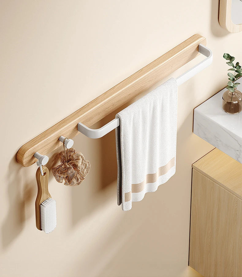 Bathroom Towel Holder  Wall Mounted Towel Rack Shower Room Holder Towel Bar Hanger Toilet shelf Bathroom Accessories