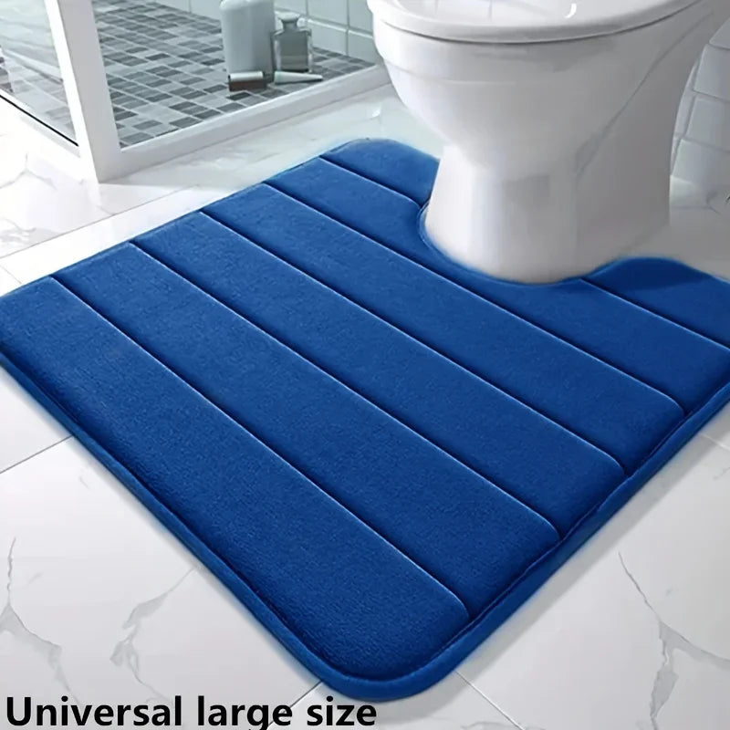 U-shaped Bathroom Carpet Toilet Mat Bathroom Mat Bathroom Carpet Memory Foam Bathroom Mat Anti-skid Super Absorbent
