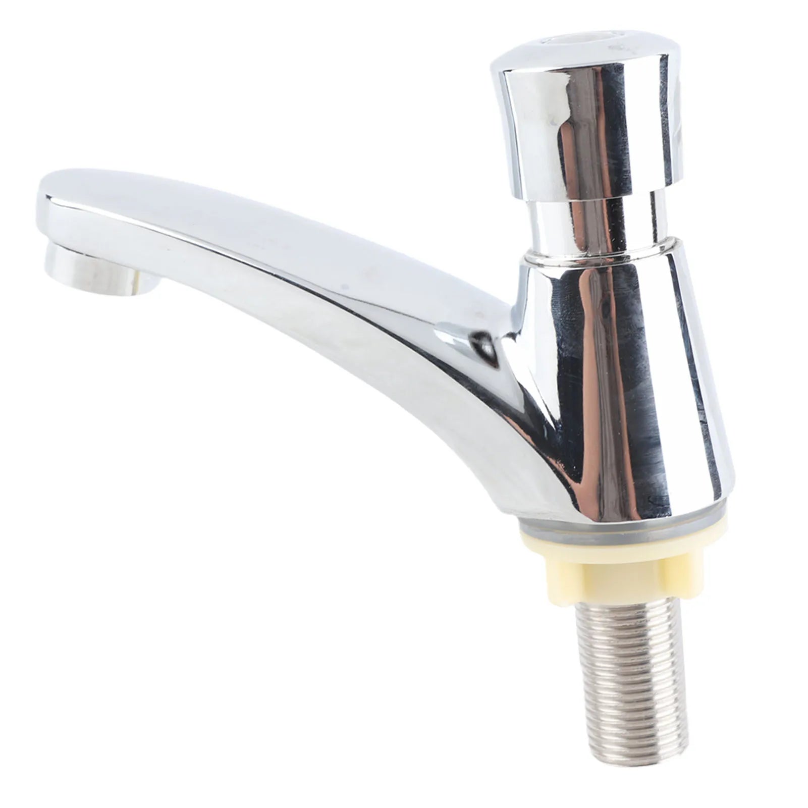 Basin Sink Tap Home Faucet Time Delay Faucet Copper Self Closing Single Cold Sink Taps for Home Kitchen Public