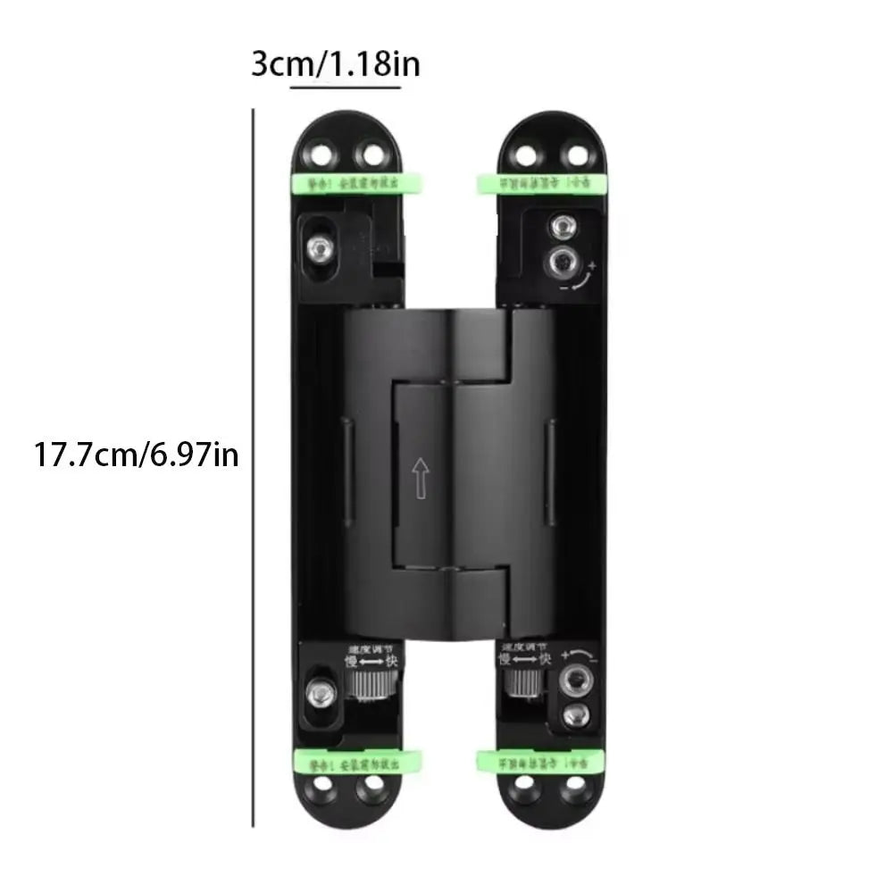 Silent Close Hydraulic Adjustable Hinge Invisible Mounting Folding Automatic Door Closing Device Furniture Fittings
