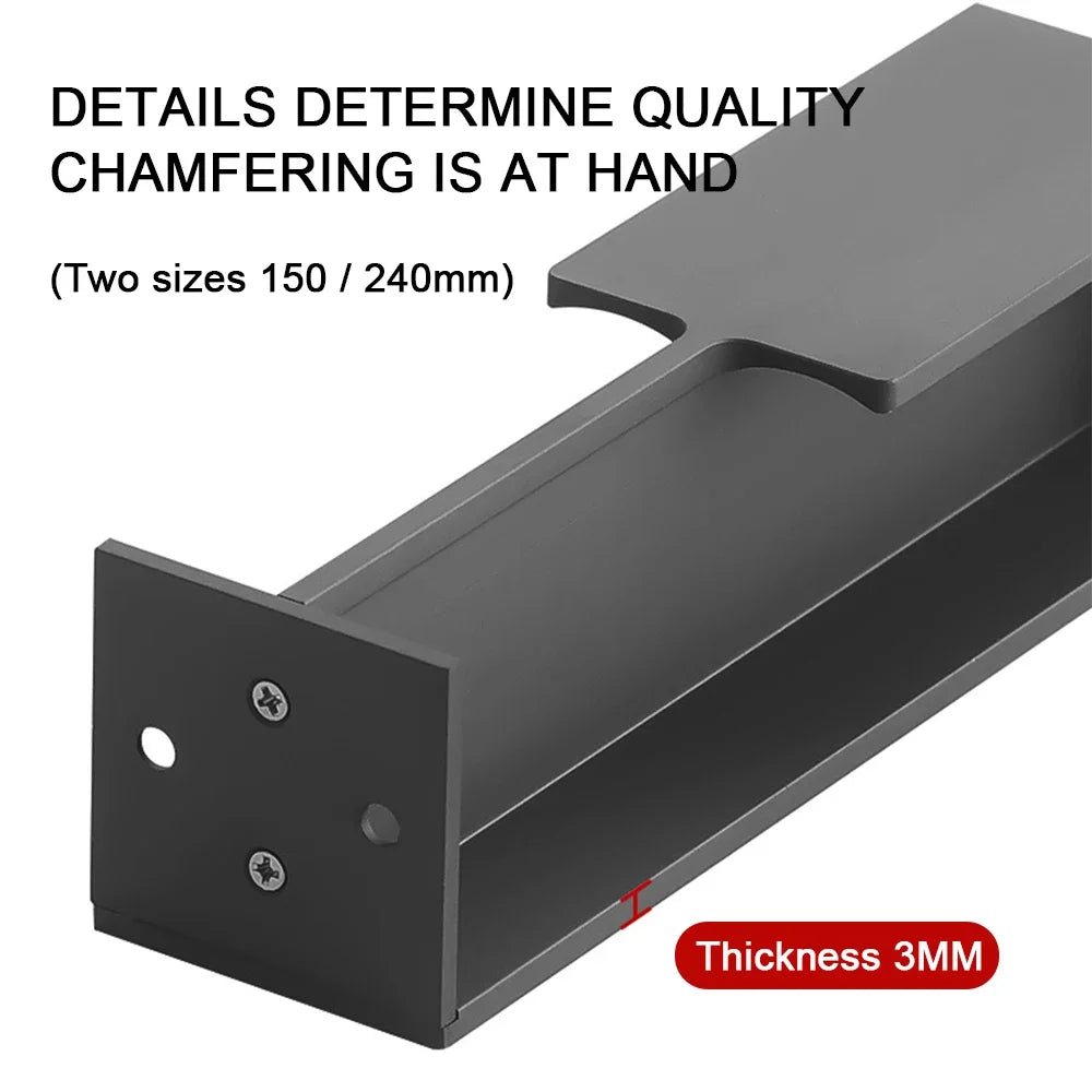 Invisible Handle Embedded Furniture Handle Simple Sliding Door Handle Pocket Wooden Door Anti-collision Aluminum Alloy Hardware