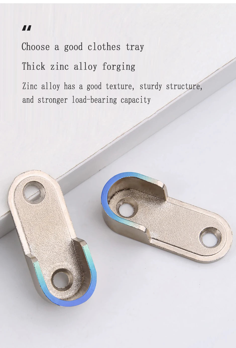 2/4/PCS Wardrobe Clothes Tube Support Closet Rod Pole End Bracket Thickening Holder Cupboard Hardware Furniture Accessories