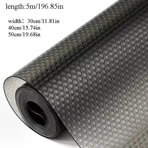 1PC 5m/196.85in Drawer Liners Washable Dustproof and Non-slip Placemats Kitchen Cabinet Mats Refrigerator Non-slip Liners