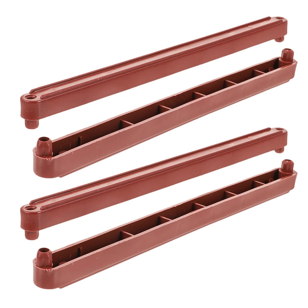 2 Sets Brown Drawer Slides Feet Plastic Undermount Track Guide Drawer Replacement Parts Rails for Wardrobes Keyboard Accessories