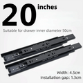 Black Drawer Slides Smooth Operation Heavy Duty Ball Bearing Drawer Rails Steel Easy Installation Full Extension Rails Kitchen