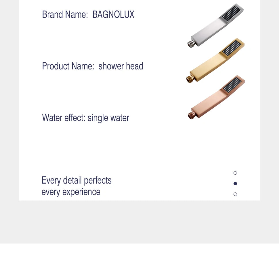 Black Bathroom Faucet Shower Faucet Bathroom Accessories Water Saving Shower Heads Solid Brass Bar Shape Handheld Hardware Acces