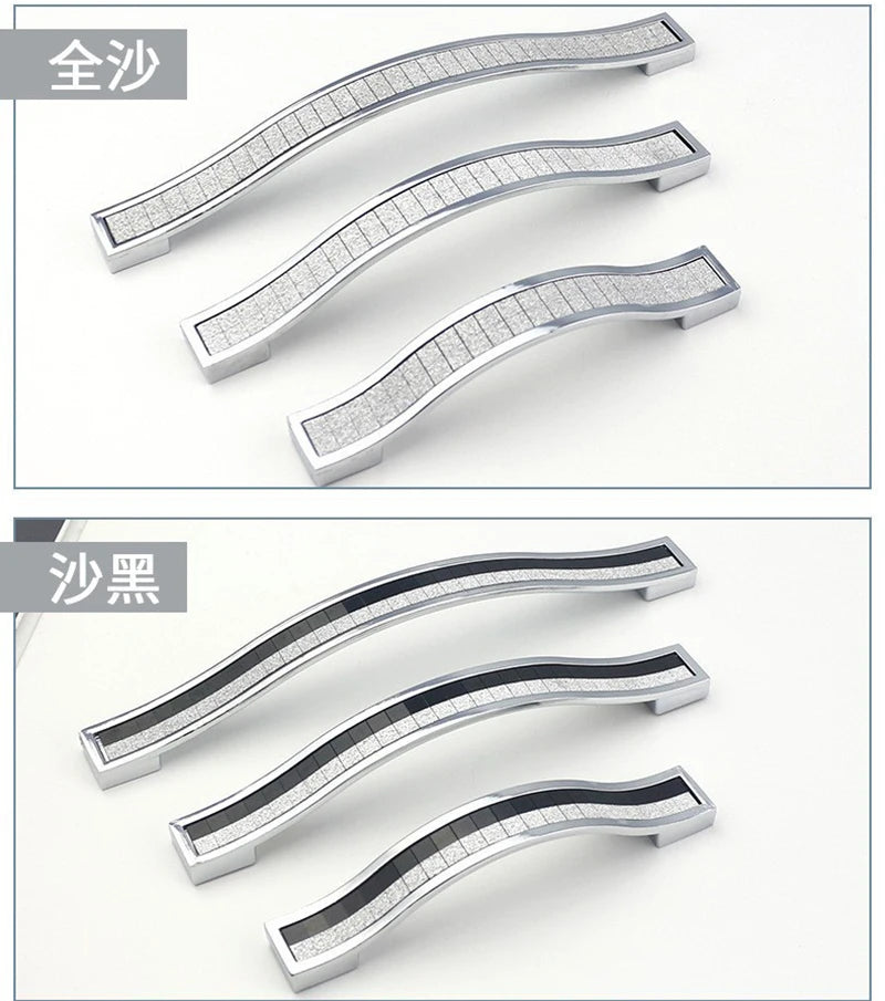 1PCS Modern Furniture Handles 96mm 128mm 160mm Kitchen Cabinet Drawer Door Handles Pulls Knobs Furniture Handles