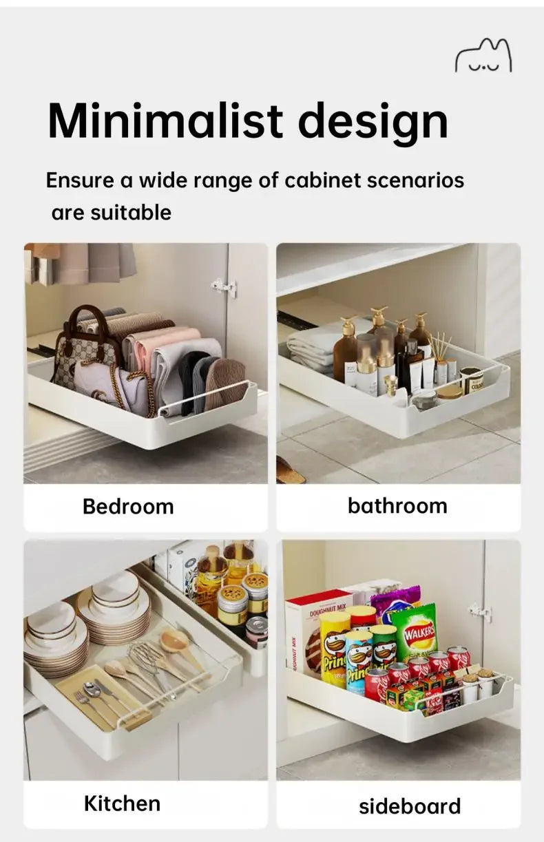 Pull Out Spice Rack Organizer with Smooth Slide Rails No Tools Required Kitchen Cabinet Storage Drawer for Maximum Space