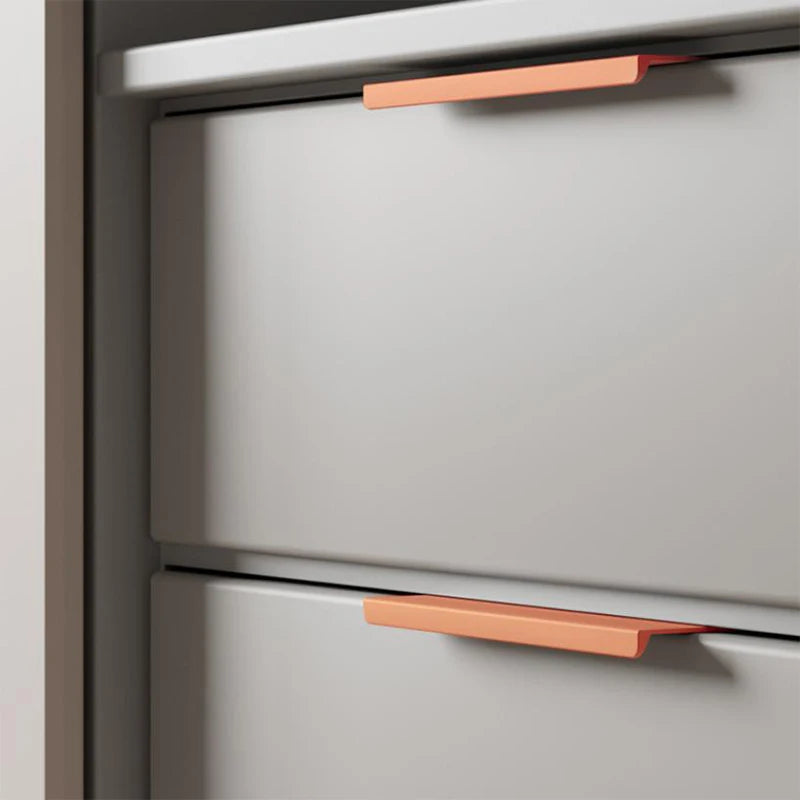 Modern Minimalist Long Door Handles, Drawers, Wardrobes, Hidden Handles, Non Perforated Cabinets, Black Edge Sealing Handles