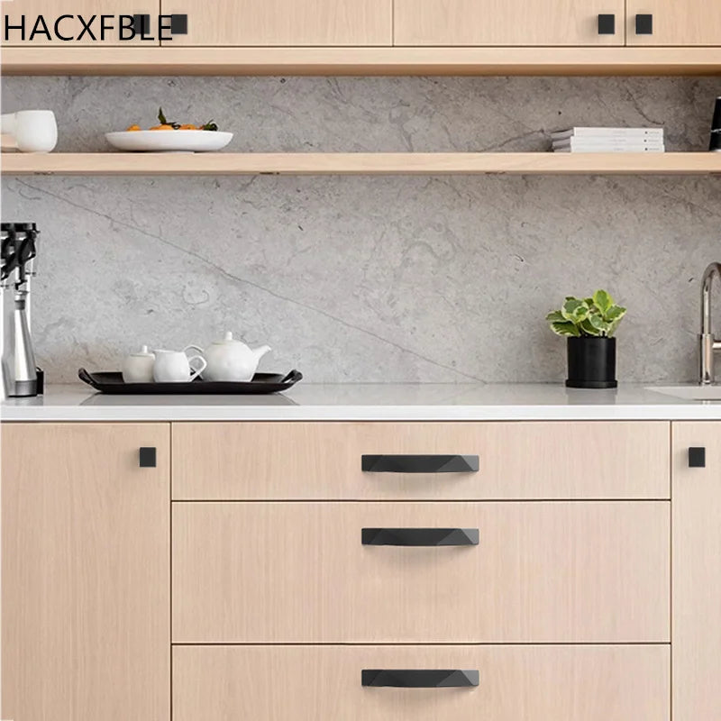 Modern Simple Geometric Design Golden Cabinet Handles Gray Drawer Knobs Kitchen Cupboard Door Handles Furniture Handles Hardware