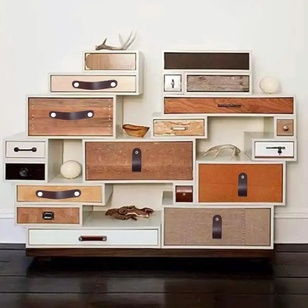 Furniture Modern Style Soft Kitchen Wardrobe Cabinet Environmentally Door Pulls Drawer Handle Leather Handle Furniture Knobs