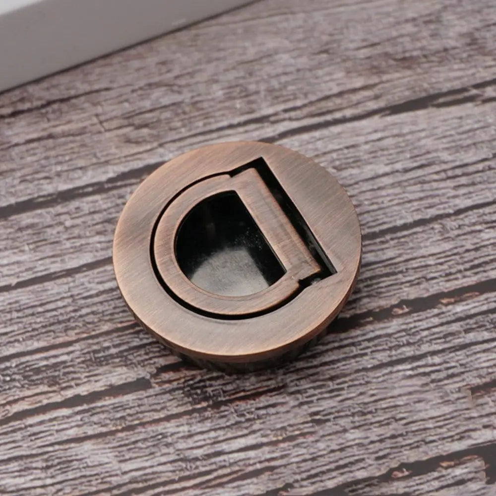 Modern Stainless Steel Door Handles Round Cupboard Tatami Cabinet Handle Pull Wardrobe Recessed Door Knob Tatami