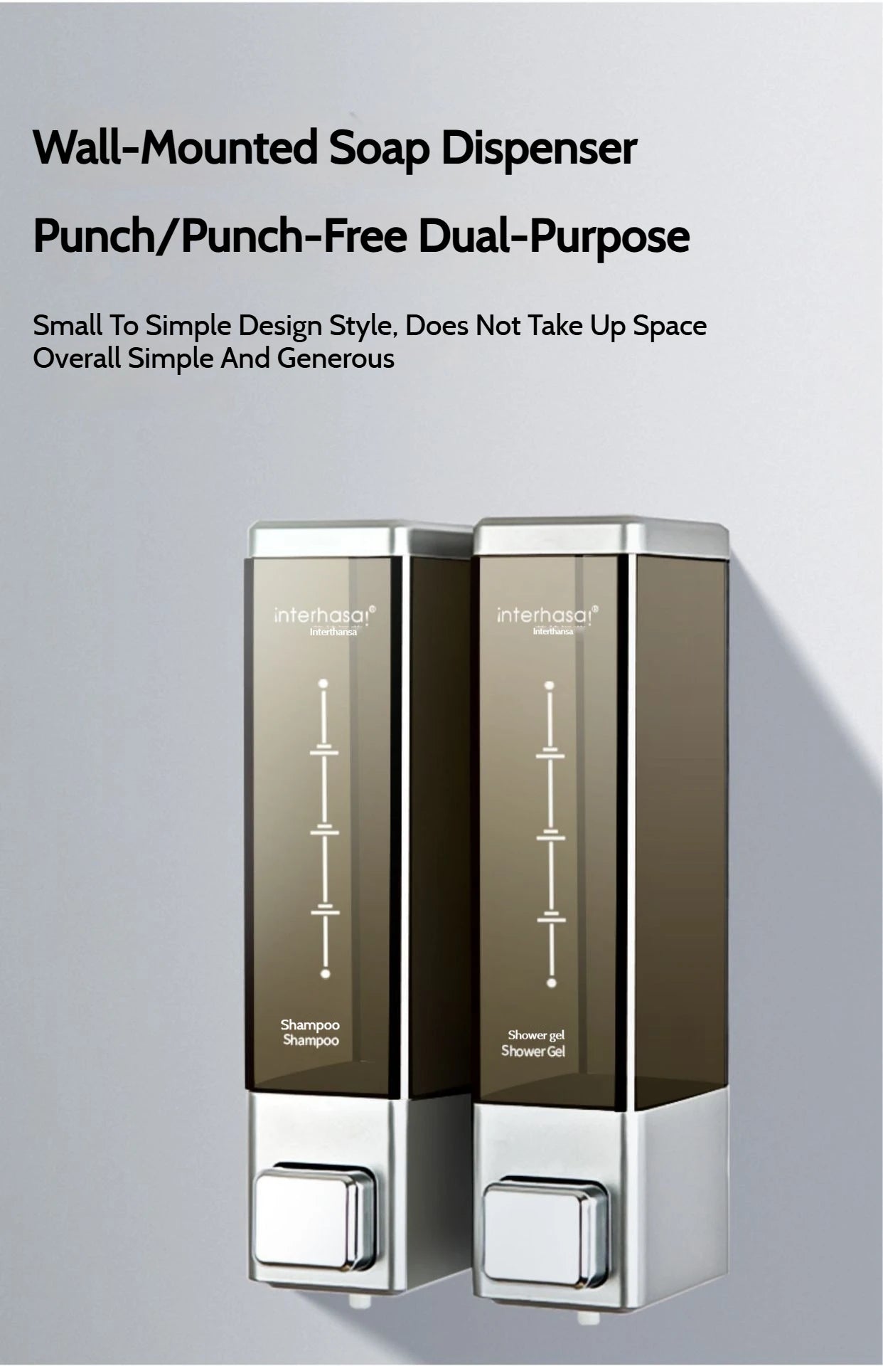 Bathroom Chrome Single/Double Soap Dispenser Wall Shower Bath Shampoo Gel Dispenser Bathroom Accessories Liquid Soap Container