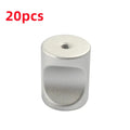 5/10/20Pcs Round Aluminum Alloy Door Knobs Cabinet Handles Cupboard Drawer Kitchen Bathroom Furniture Hardware Accessories