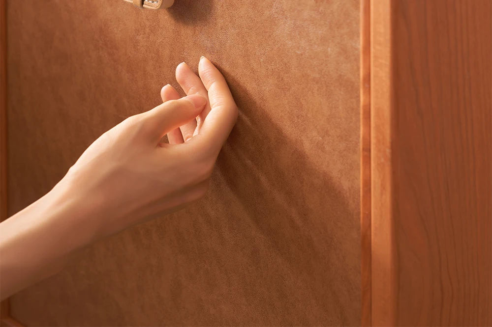 Modern minimalist wardrobe door handle drawer cabinet handmade leather small handle cabinet single hole gold handle set