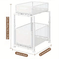 Adjustable Under-Sink Organizer - Pull-Out Spice Rack & Storage Basket | Customizable Cabinet Shelf System