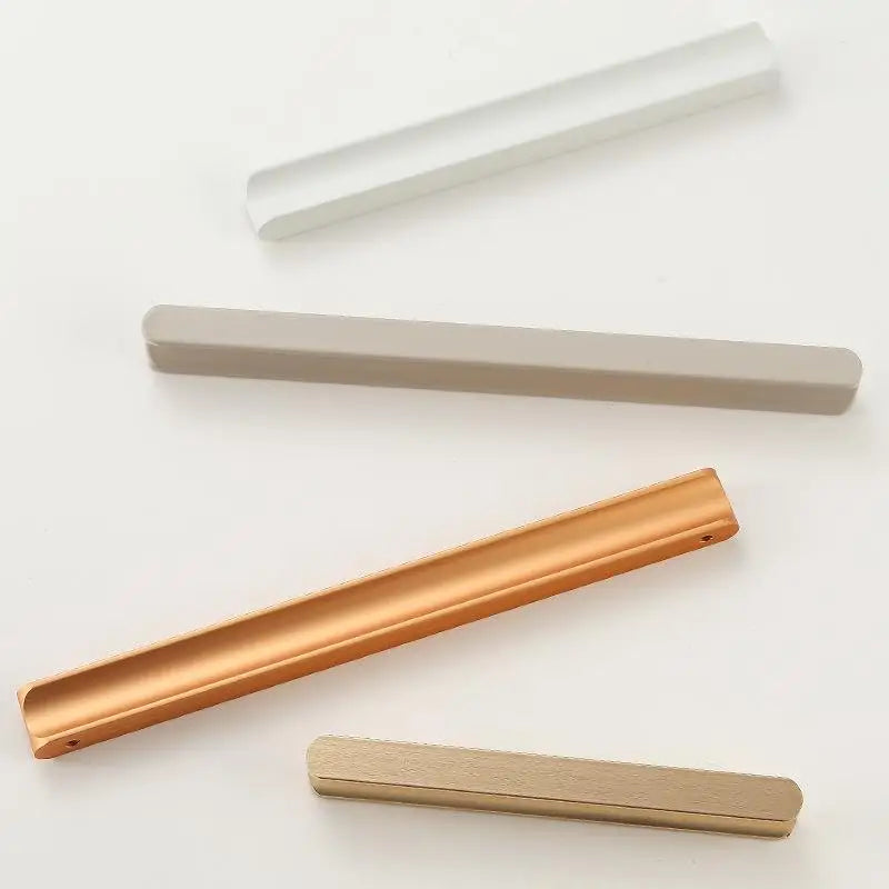 Modern Simple Light Luxury I-Shaped Cabinet Door Handle Extended Round Head Drawer Wardrobe Cabinet Furniture Door Handle