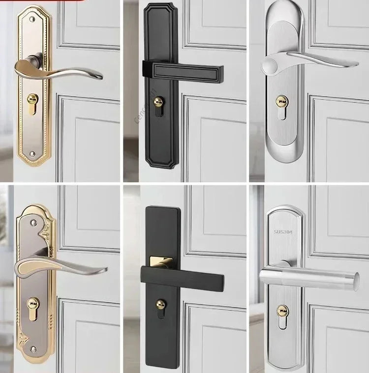 Apartment Room Wood Door Lock Set  House Anti-theft House Interior Door Bedroom Furniture Security Lock For Home Doors With Key