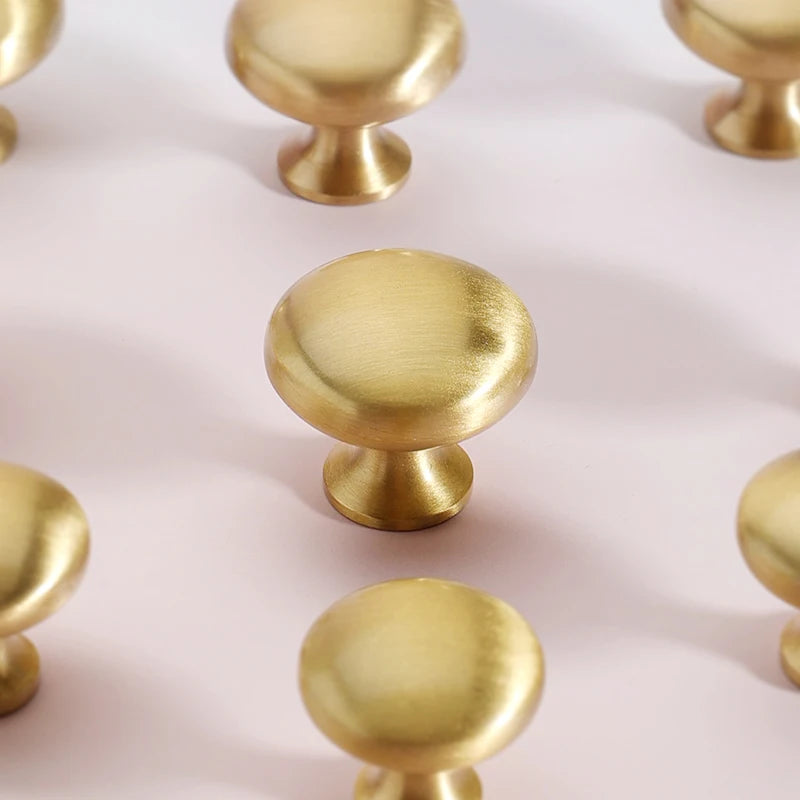 Brass Round Ball Furniture Handles Drawer Knobs Cabinet Gloden Wardrobe Door Pulls  Modern Minimalist Bathroom cabinet