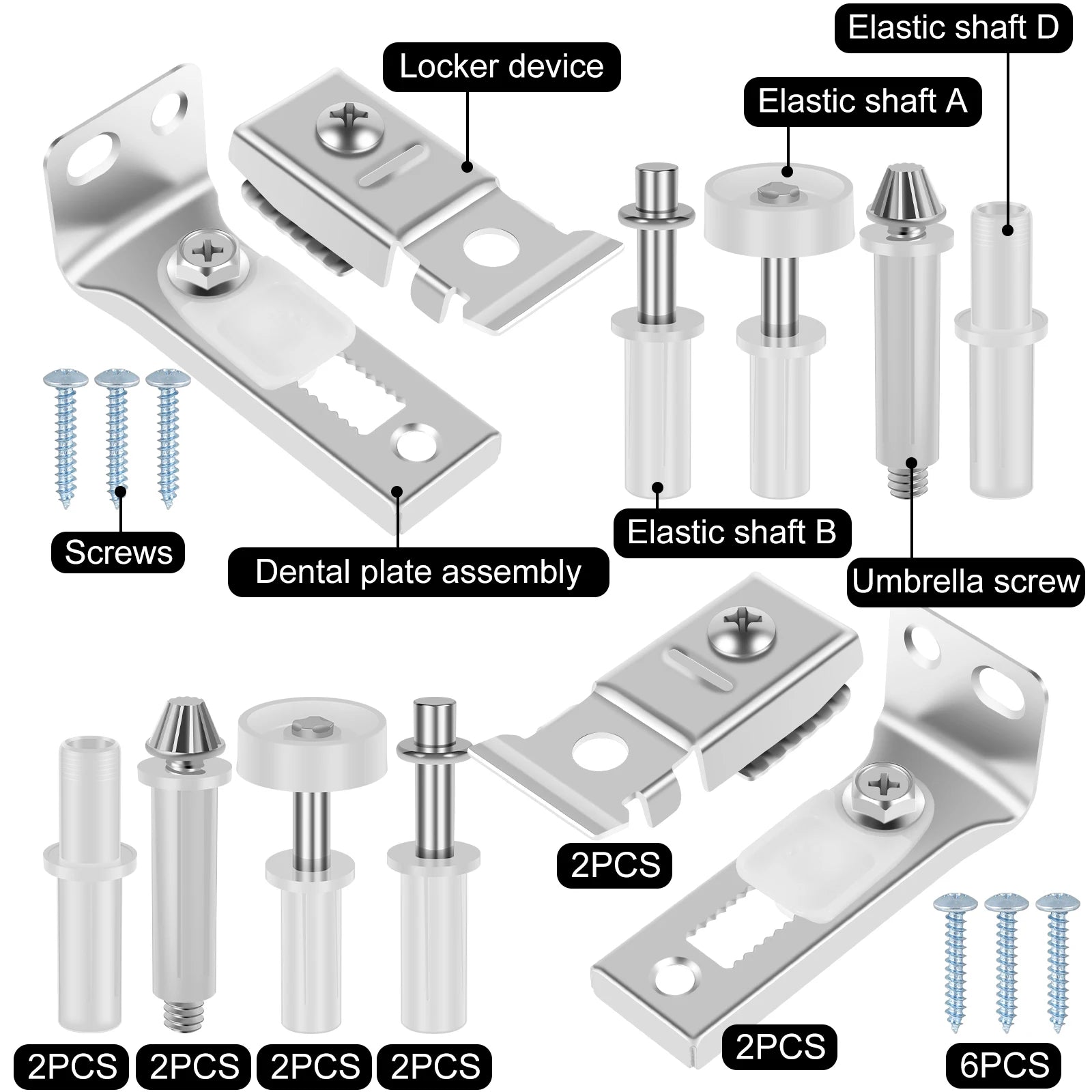 Bifold Door Hardware Kit Closet Door Track Replacement Sliding Door Parts Bi-fold Door Repair Kit Prevent Sliding Blocked
