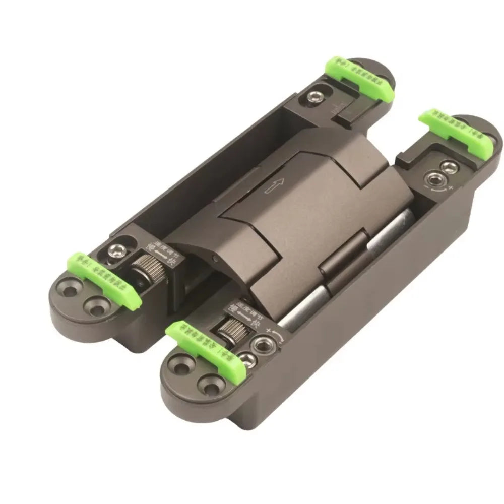 Silent Close Hydraulic Adjustable Hinge Invisible Mounting Folding Automatic Door Closing Device Furniture Fittings
