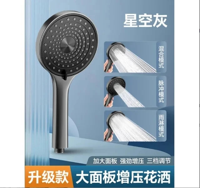 10 Inches Big Panel Large Flow Ceiling Mounted Supercharge Shower Head Set 3 Modes High Pressure Abs Rainfall Bathroom Shower ﻿