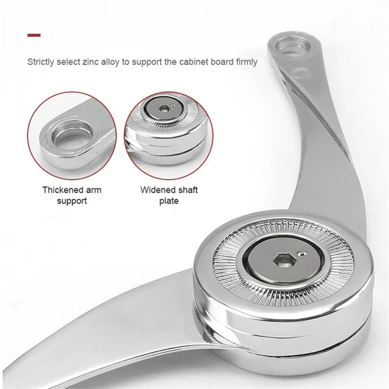 Adjustable Hydraulic Cabinet Hinges – Self-Closing Lift-Up Flap Stay Support For Kitchen Furniture, Durable & Silent Polish