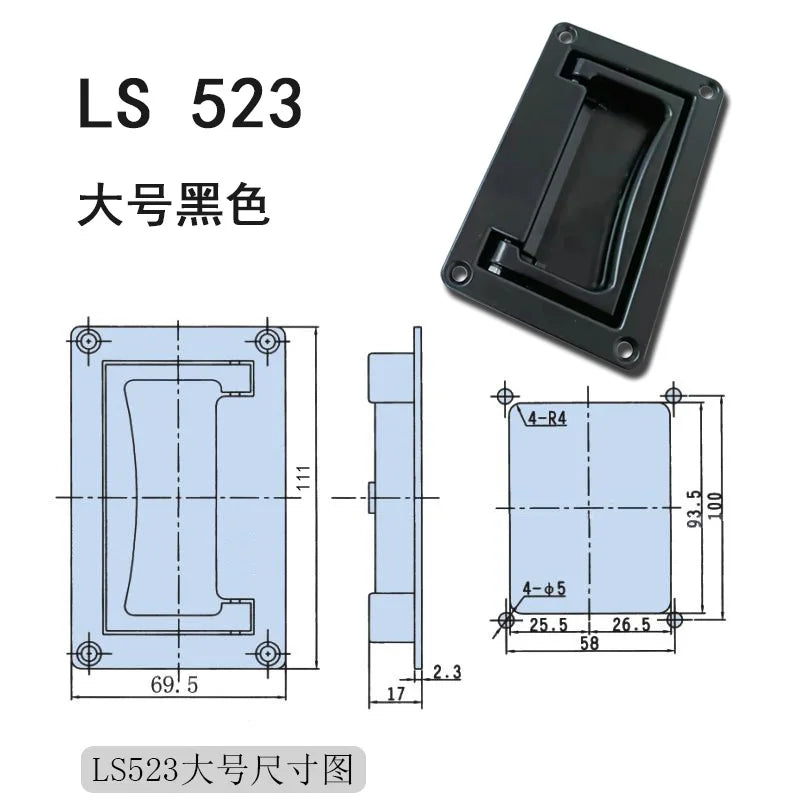 Modern Industrial Hidden Panel Folding Cabinet Door Drawer Handles - Kitchen Furniture Hardware