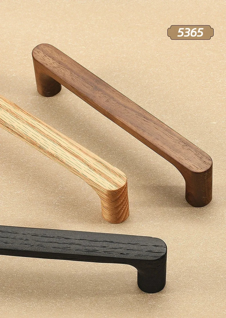 Wooden Cabinet Door Handle Cupboard Door Knob and Handle Kitchen Cabinet Knobs Wardrobe Door Handles for Furniture Hardware