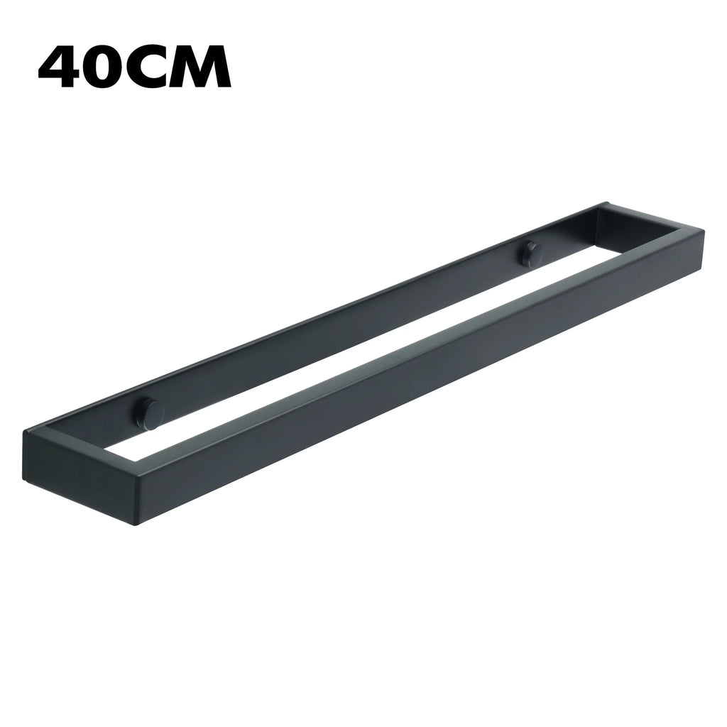 Bathroom Hardware Black Bath Robe Hook Towel Rail Bar Rack Bar Shelf Tissue Paper Holder Bathroom Accessories