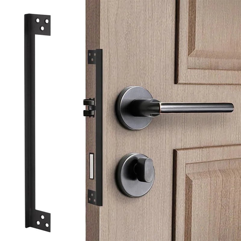 Door Latch Guard Plate Outswing Door Security Protector Door Latch Shield Cover to Block Access to The Door Lock/Deadbolt Latch