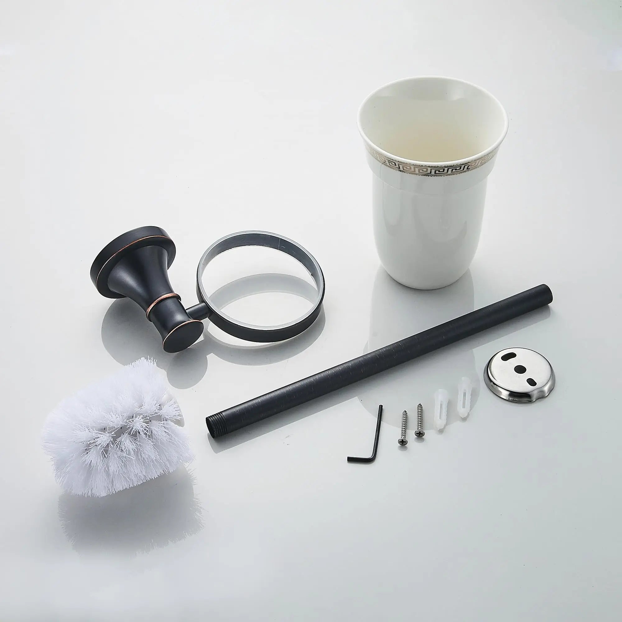 Bathroom Toilet Brush Holder Wall Mounted Oil Rubble Bronze