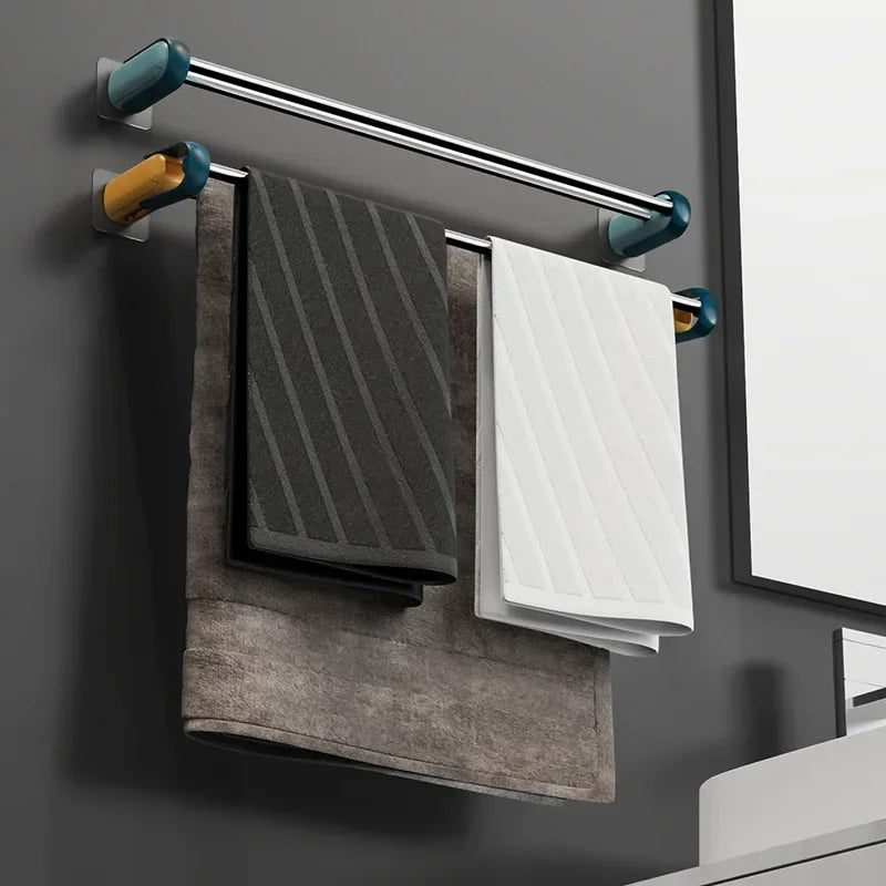 Wall-Mounted Bathroom Hook, Toilet Perforated Towel Storage Rack, Bathroom Towel Storage Rack, Kitchen Wipes Hanging Gadgets
