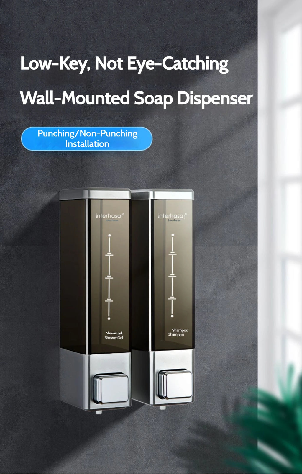 Bathroom Chrome Single/Double Soap Dispenser Wall Shower Bath Shampoo Gel Dispenser Bathroom Accessories Liquid Soap Container