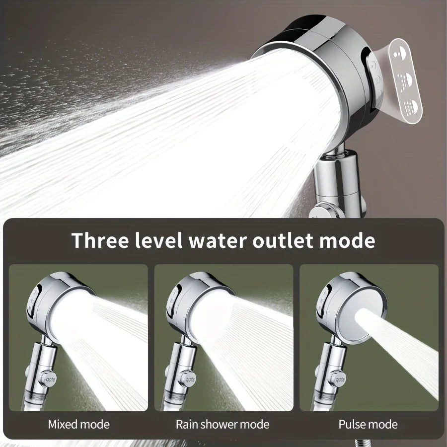 3-Speed Pressurized Shower Head - Adjustable Angle, Super Strong Flow for Refreshing Shower. Upgrade Your Bathroom Today!