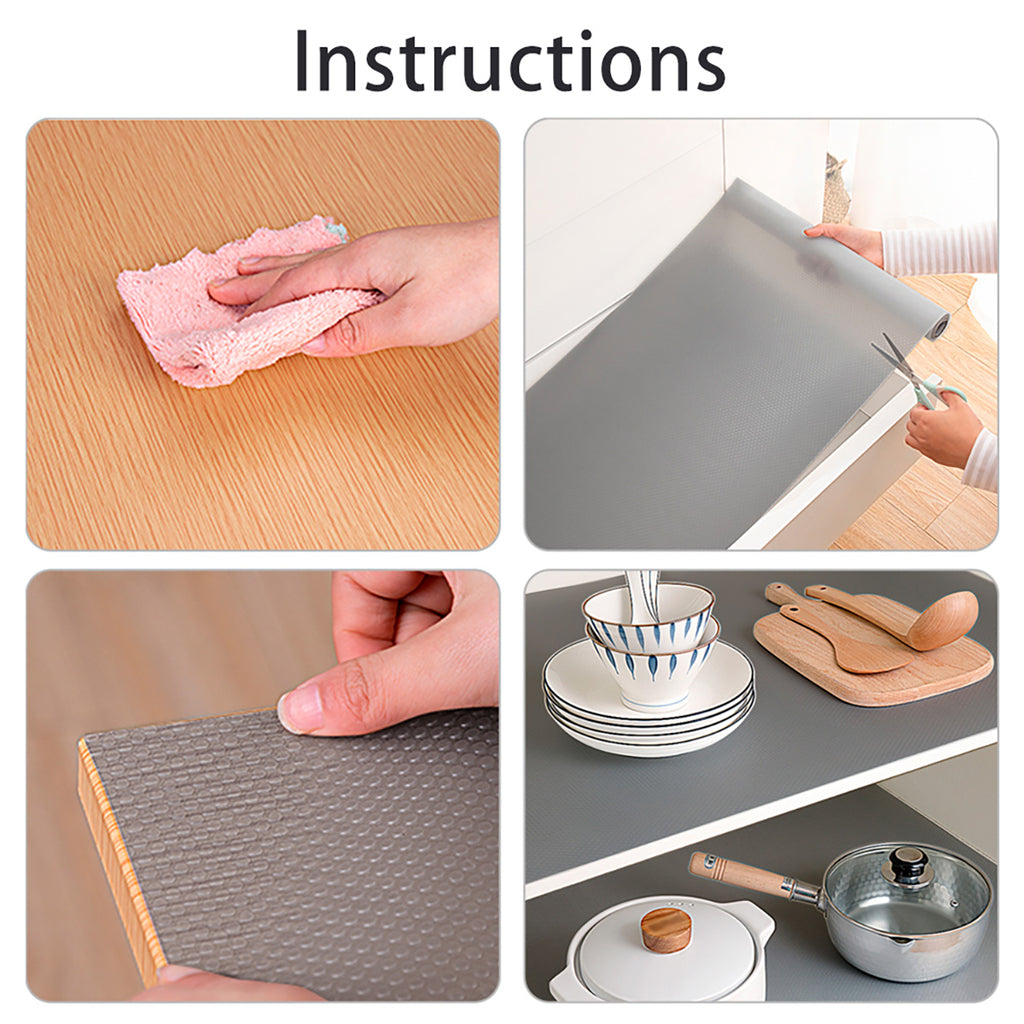45*150/450CM Drawer Mat Cabinet Shelf Liners Non Slip Waterproof Closet Placemat Table Pad Tablecloth Thickened Oil Kitchen Mats