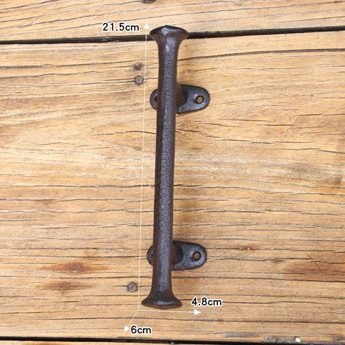 Retro Nostalgic Old Fashioned Cast Iron Handle Wardrobe Simple Door Handle Large Wooden Door Pull Rod Handle 30.5x5.2cm