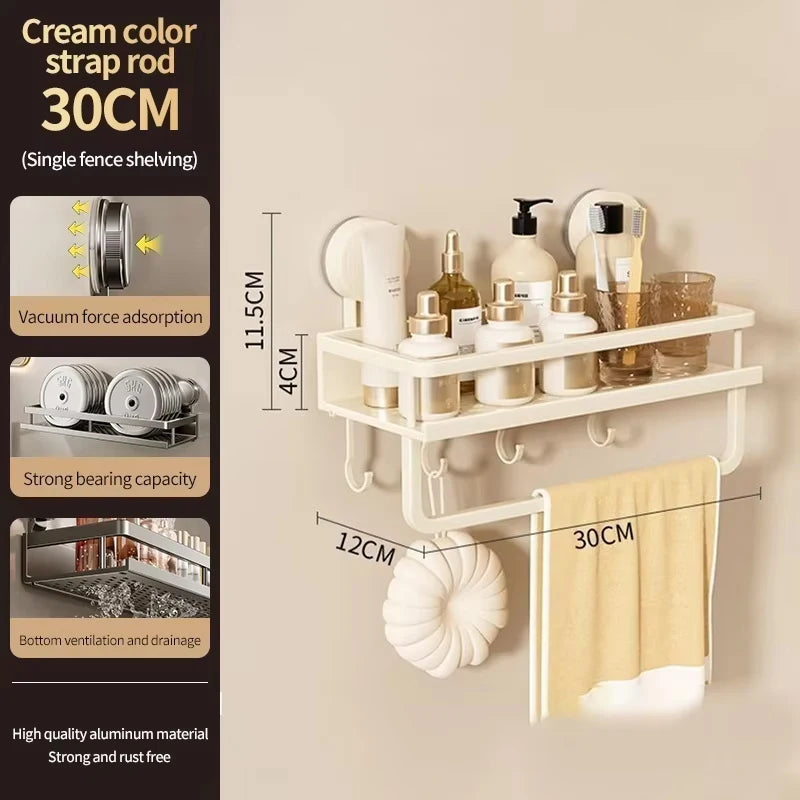 Bathroom,Suction Cup Storage Rack, Non Perforated Toilet, Washbasin, Washbasin, Wall Storage Rack