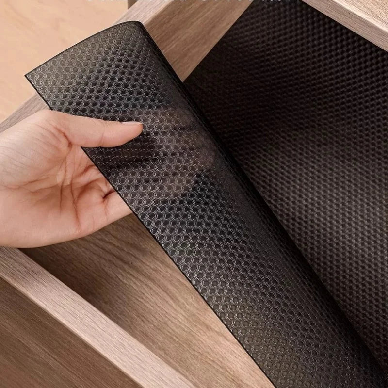 Washable Non-Slip Drawer Liners Reusable Dustproof Kitchen Cabinet Mats Refrigerator Shelf Paper Placemats for Home Organization