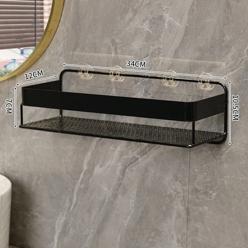 Gold storage rack bathroom wall mounted storage rack bathroom shampoo shower gel cosmetics storage rack bathroom accessories