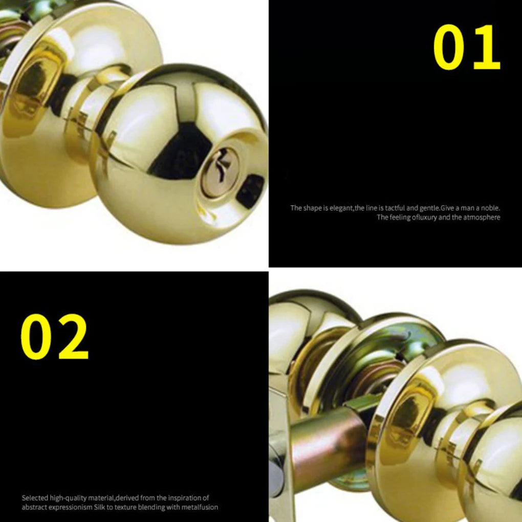 Universal Door Handle Knobs  Bedroom Living Room Lock Bathroom Entrance Locks Accessories with Keys Door Lock