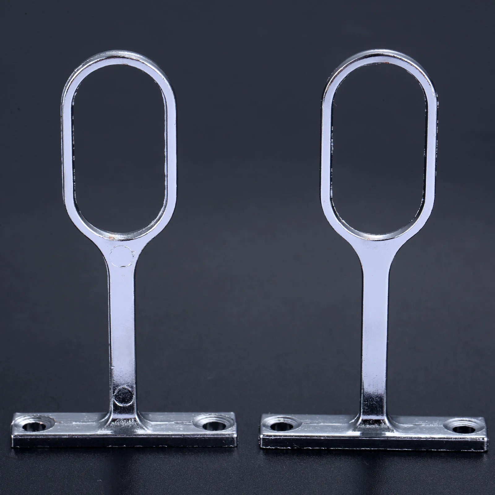 2pcs Stainless Steel Wardrobe Rail Support Flange Bracket Hange Clothes Rod Seat Hanger Pipe Bracket 16mm Tube Dia