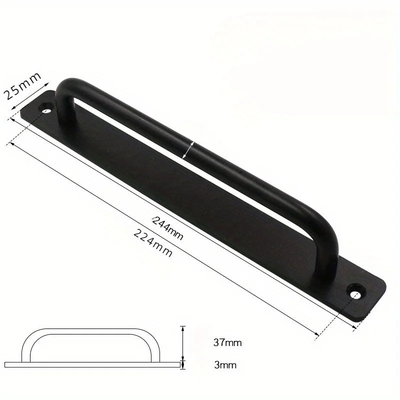 Black Door Handles Aluminium Alloy Kitchen Door Pulls Balcony Bedroom Silver White Furniture Handle Door Hardware
