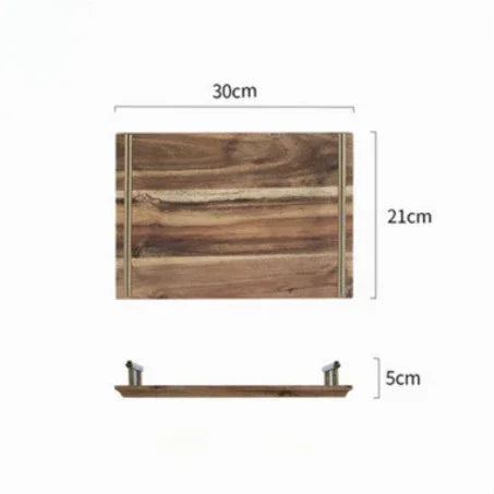 Kitchen Tray for Serving Food Trays for Desserts Dessert Tray With Handles Wooden Serve Storage Coffee Fruit Snack Drink Sweets