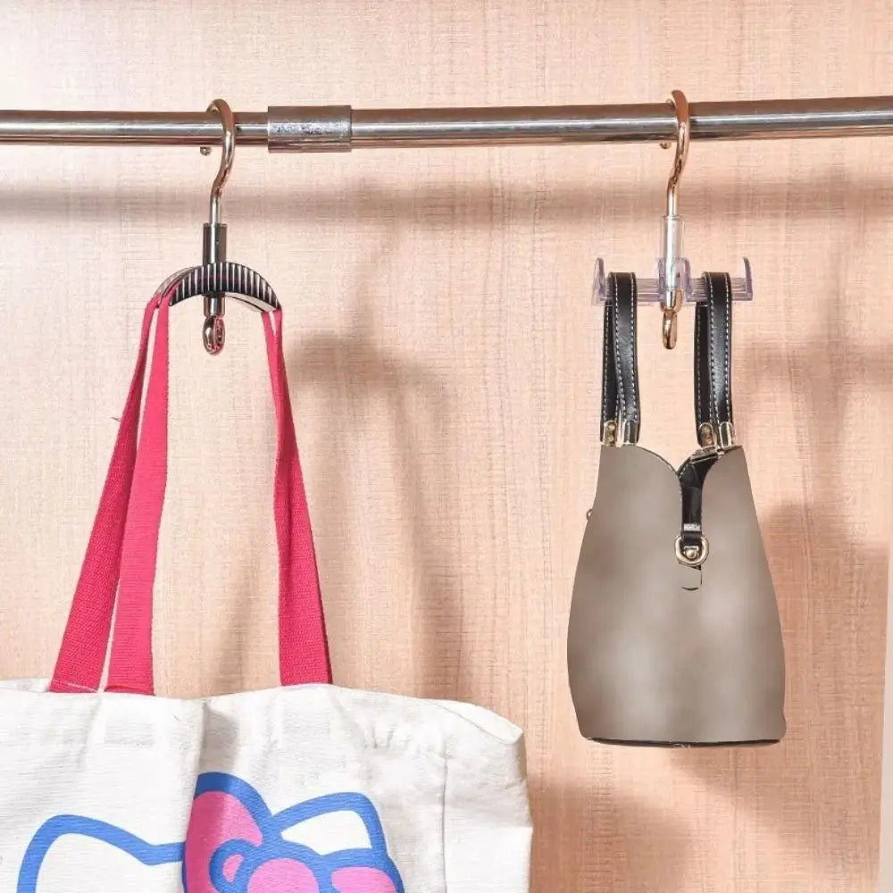 Quality Wardrobe Hanging Bag Hanger Space Saving Rotating Bag Storage Rack Thickening Belt Scarf Hanger Wardrobe