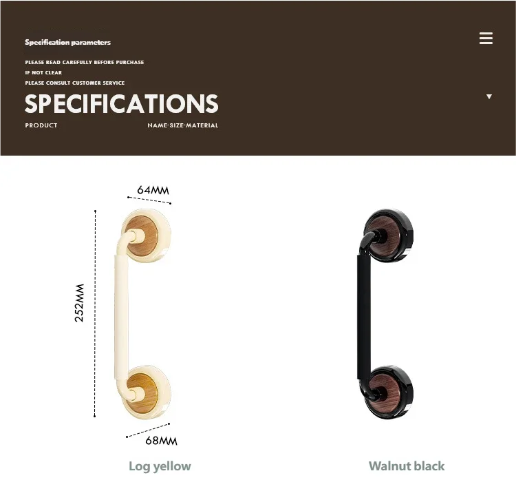 Suction cup door handle, no punching, powerful shower room, kitchen sliding door, glass door, cabinet door, refrigerator handle,